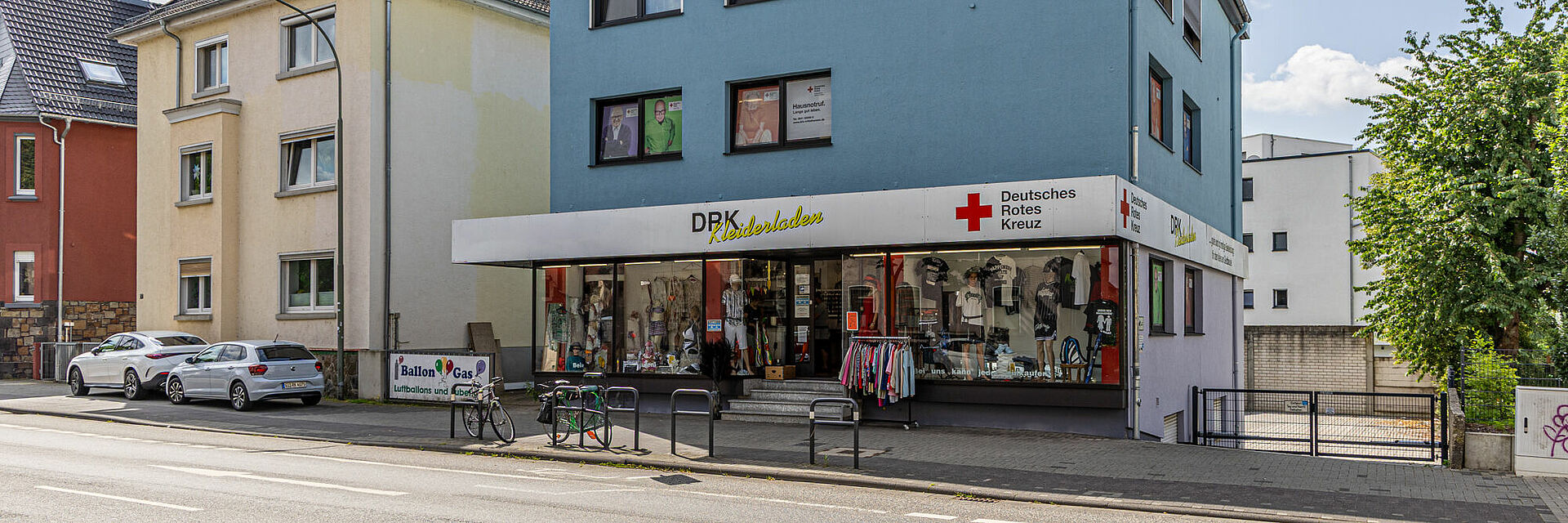 DRK Kleiderladen Gießen Außenansicht – Secondhand-Mode in der Rodheimer Straße