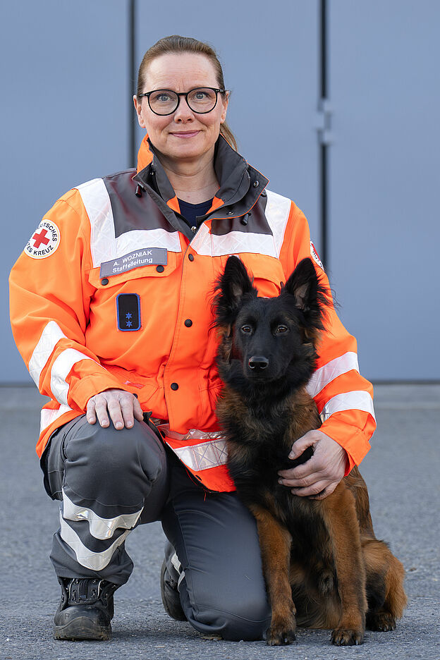 DRK-Rettungshundestaffel-Anett_Wozniak_mit_Quattro
